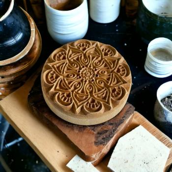 Mandalastempel aus Hartholz